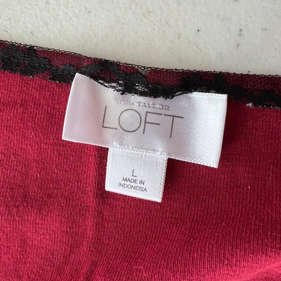 BOGO Bundle of Red Loft Top and Green E & M Top Both Large - Picture 3 of 8